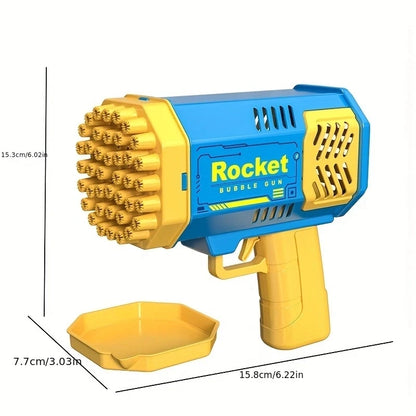 40 Hole Handheld Fully Automatic Space Light Bubble Machine Electric Children'S Toys without Battery without Bubble Water