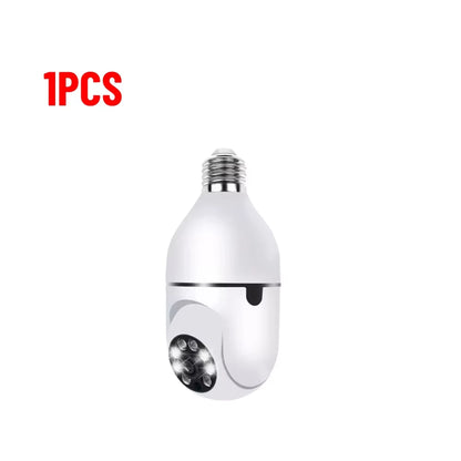 1-5PCS Tuya E27 Bulb Camera 1080P 4X Digital Zoom AI Human Motion Detect Full Color Night Vision Surveillance Camera PTZ Camera